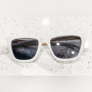 White and gold sunglasses